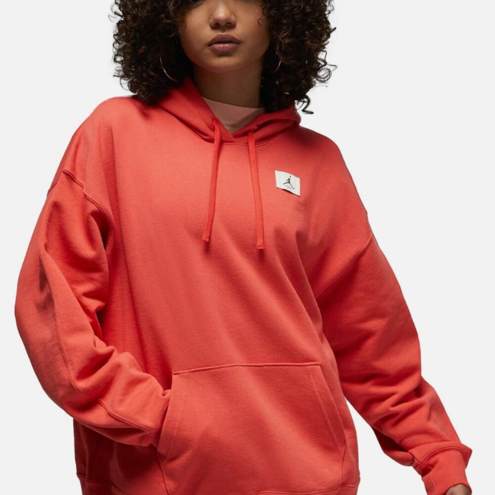 Jordan Flight Fleece Pullover Women's Hoodie Lobster Size Medium